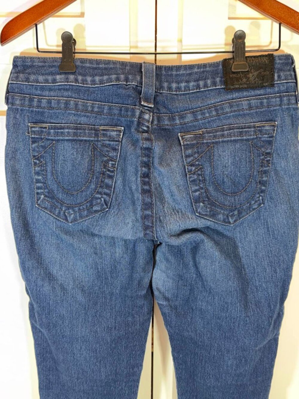True Religion Skinny Jeans Women 31 Blue Cotton Made in USA Stretch - Picture 3 of 8